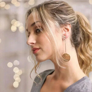 🆕️Radiant Elegance Roman Coin Stylish Long Simple Drop Statement Earrings